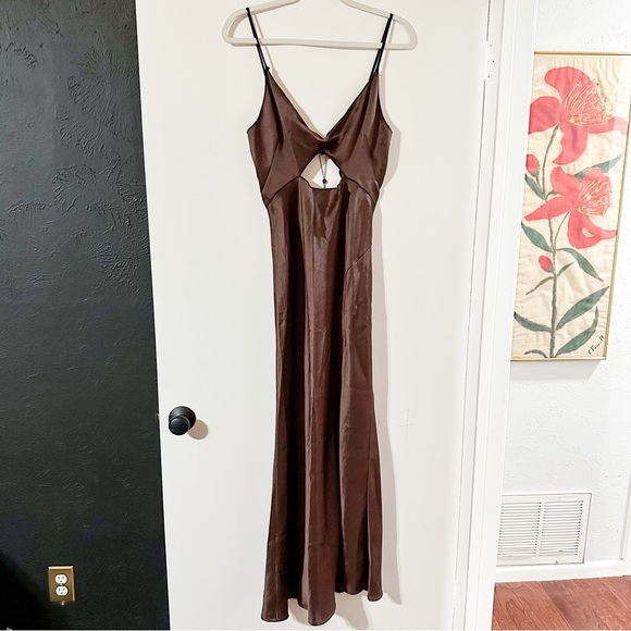 Bec & Bridge Hazel Maxi Dress Chocolate Brown Black Size US 6 NWT - Picture 4 of 13